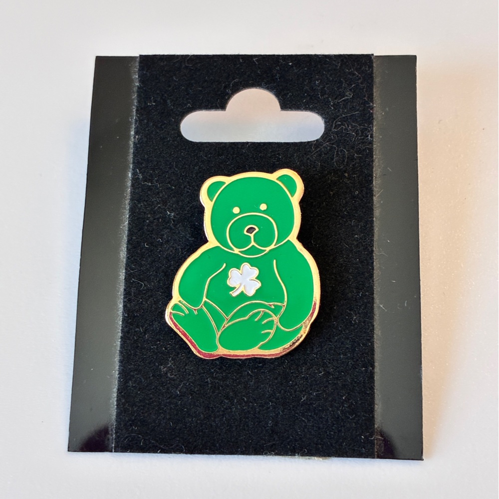 Ty Beanie Babies Erin Irish International Bear Enamel Lapel Pin New With Tag
